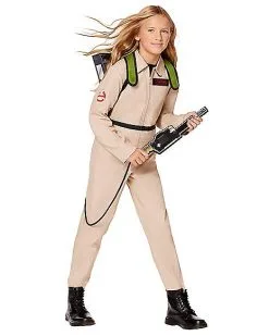 Kids Ghostbusters Girls One Piece Costume With Proton Pack - Ghostbust