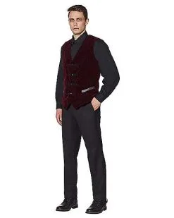 Velvet Victorian Vampire Vest -Cheap Spiritual Halloween Store 01437722 c