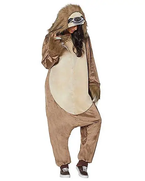 Adult Faux Fur Sloth Union Suit 1 Adult Faux Fur Sloth Union Suit