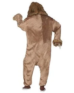 Adult Faux Fur Sloth Union Suit 5 Adult Faux Fur Sloth Union Suit -Cheap Spiritual Halloween Store 01447309 c