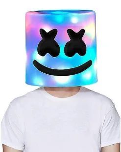 Light-Up LED Marshmello Full Mask