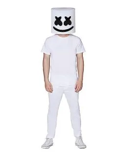 Light-Up LED Marshmello Full Mask -Cheap Spiritual Halloween Store 01461631 f