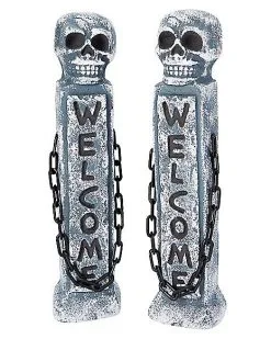 21 Inch Welcome Tombstone Pillars