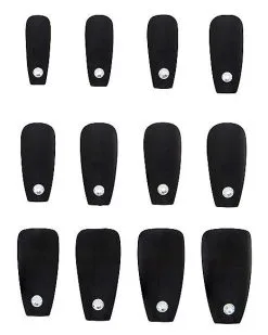 '80s Black Press On Nails