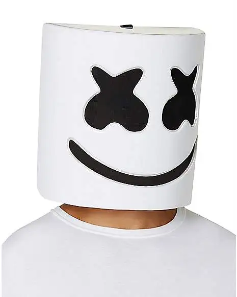 Adult Light-Up LED Marshmello Half Mask 2 Adult Light-Up LED Marshmello Half Mask - Image 2