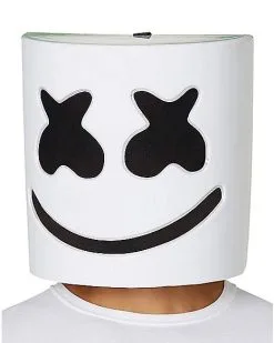 Adult Light-Up LED Marshmello Half Mask 5 Adult Light-Up LED Marshmello Half Mask -Cheap Spiritual Halloween Store 01505635 c