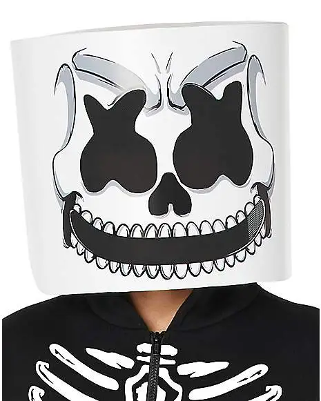 Adult Skeleton Marshmello Costume 3 Adult Skeleton Marshmello Costume - Image 3