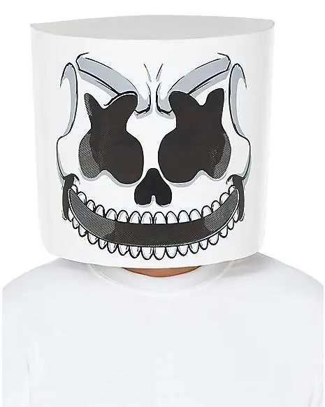 Adult Skeleton Marshmello Half Mask 1 Adult Skeleton Marshmello Half Mask