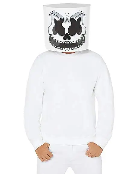 Adult Skeleton Marshmello Half Mask 2 Adult Skeleton Marshmello Half Mask - Image 2