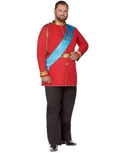 Adult English Prince Plus Size Costume